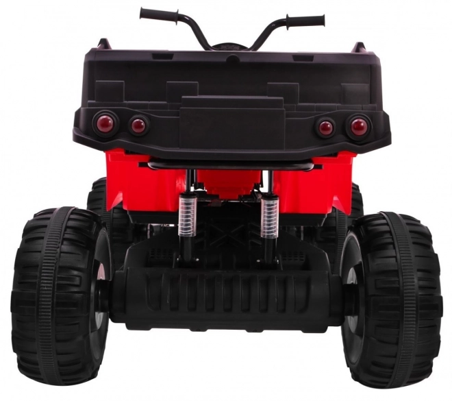 ATV 2,4GHz pe baterie pentru copii Roșu + telecomandă + tracțiune 4x4 + suport bagaje + pornire gratuită + EVA + LED audio