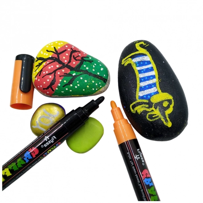 Set de markere acrilice culori intense