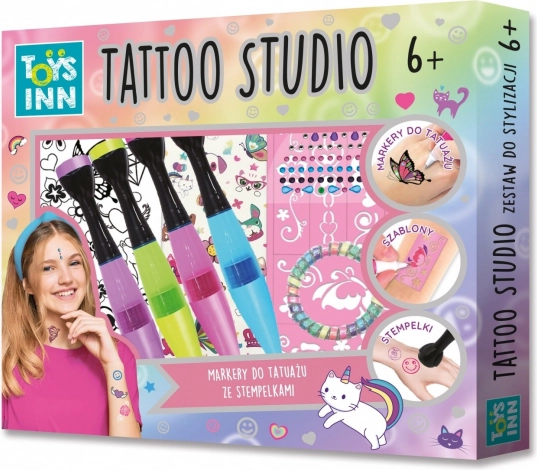 set de markere pentru tatuaje cu ștampile tattoo studio