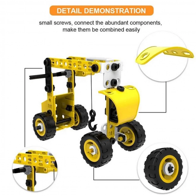 Set construcție vehicule 8 în 1 WOOPIE