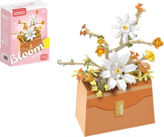 Set de construcție mini KOCO floare în poșetă, 232 piese
