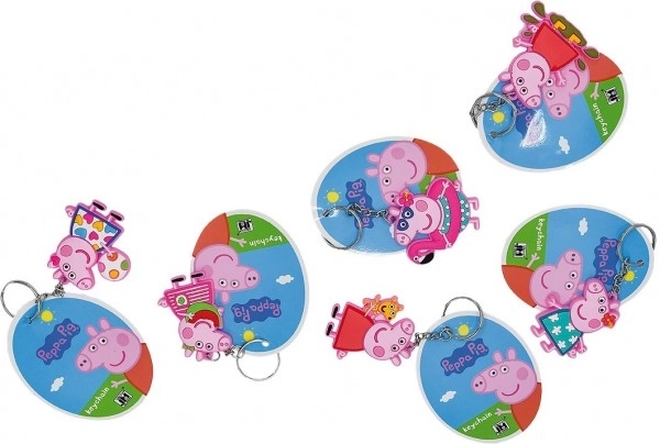 breloc 3D Peppa Pig din gumă 10 cm