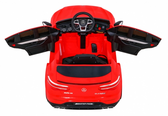 Mercedes Benz GLC63S pentru copii roșu + telecomandă + tracțiune 4x4 + MP3 LED + EVA + pornire lentă