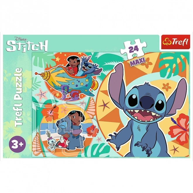 Puzzle 24 piese Maxi Zi veselă Lilo și Stitch