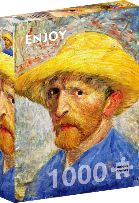 Puzzle Vincent Van Gogh Autoportret pălărie de paie 1000 piese