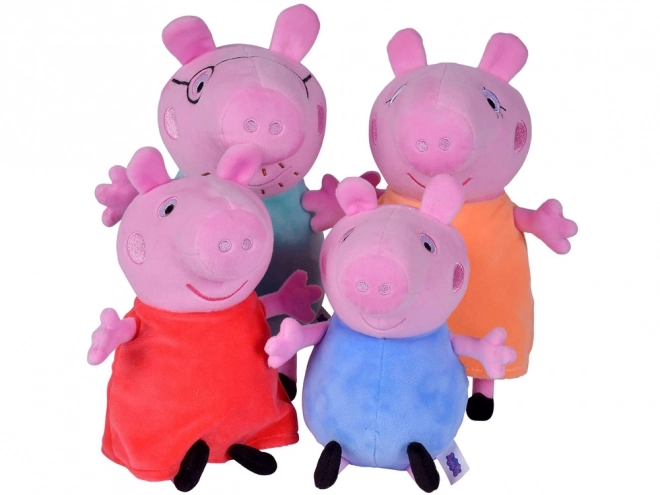 Set de plușuri Peppa Pig și familia în mașină