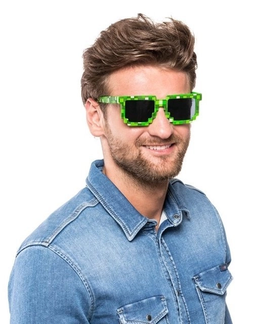 Ochelari de petrecere în stil Minecraft