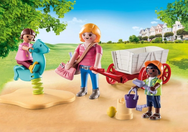 Set de joacă City Life cu cărucior Playmobil