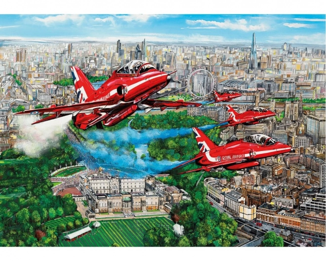 Puzzle Gibsons Red Arrows deasupra Londrei 1000 piese