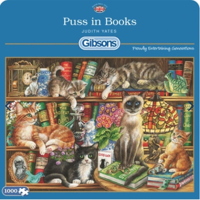 Puzzle Cu Pisici În Cărți, 1000 Piese