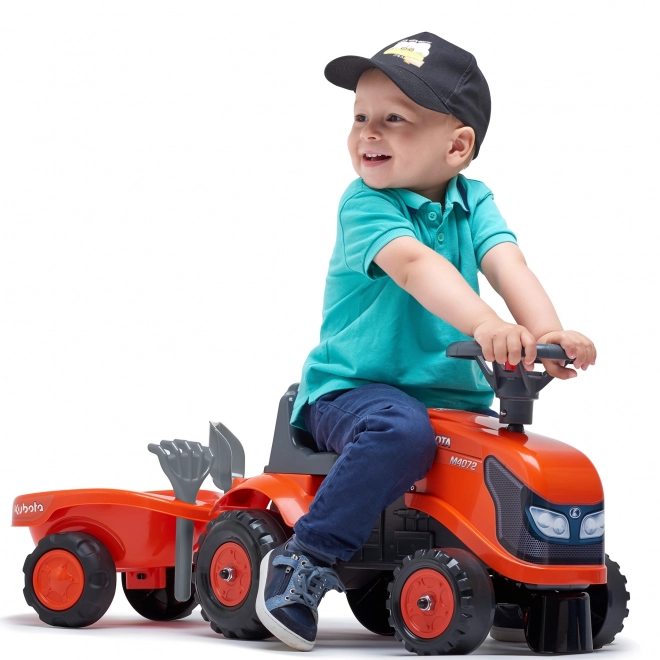 Tractor Cu Pedale Kubota Pentru Copii Cu Remorcă