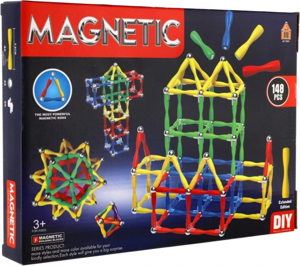 Set de construcție magnetică pentru copii 148 piese