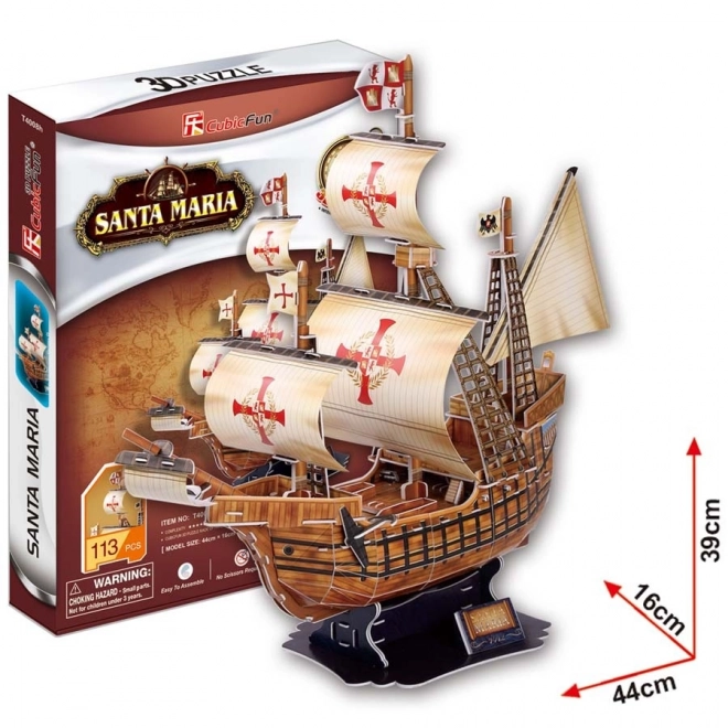 Puzzle 3D corabia Santa Maria