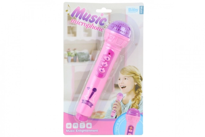 Microfon roz pe baterii