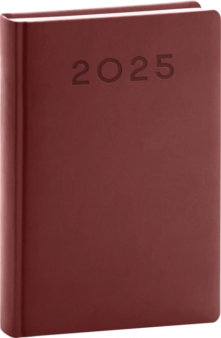 Agenda zilnică NOTIQUE Aprint Neo 2025, vișiniu, 13 x 18 cm