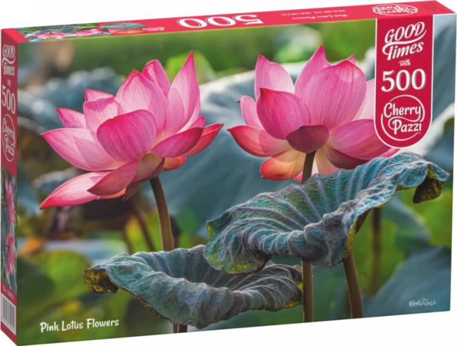 Puzzle Flori roz de lotus 500 de piese