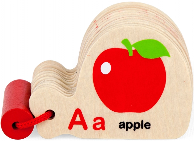 Carte de lemn pentru învățarea alfabetului și a limbii engleze Montessori