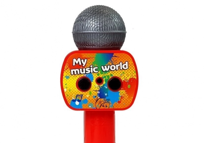Microfon karaoke wireless cu difuzor Bluetooth pentru copii roșu