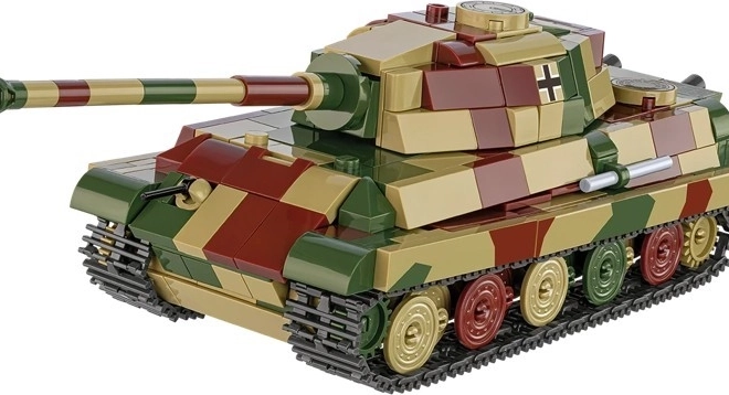 Model tancului Tiger II Königstiger din piese de plastic