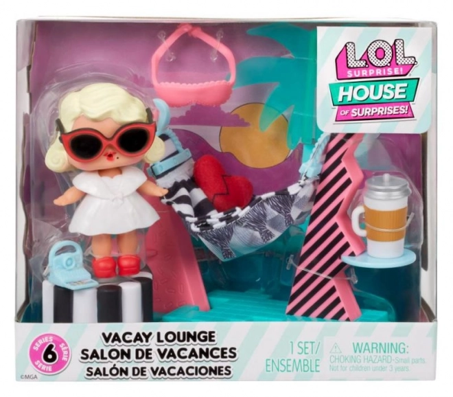 l.o.l. surprise! păpușă cu mobilier seria 6 - vacanță relaxantă și leading baby