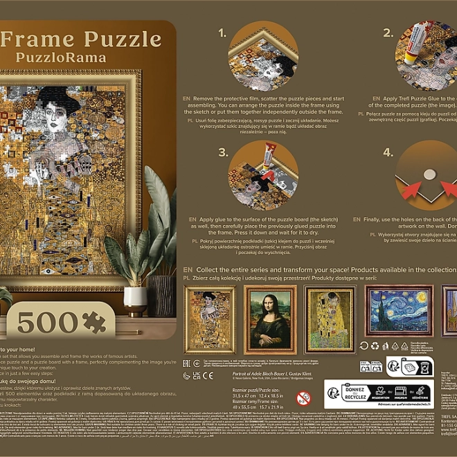 Puzzle TREFL Ram stilul Adele Bloch-Bauer I 500 Piese