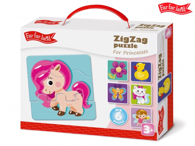 Puzzle ZigZag din Far Far Land pentru prințese