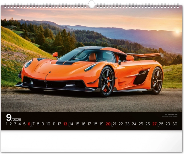 Calendar de perete Mașini Rapide 2026
