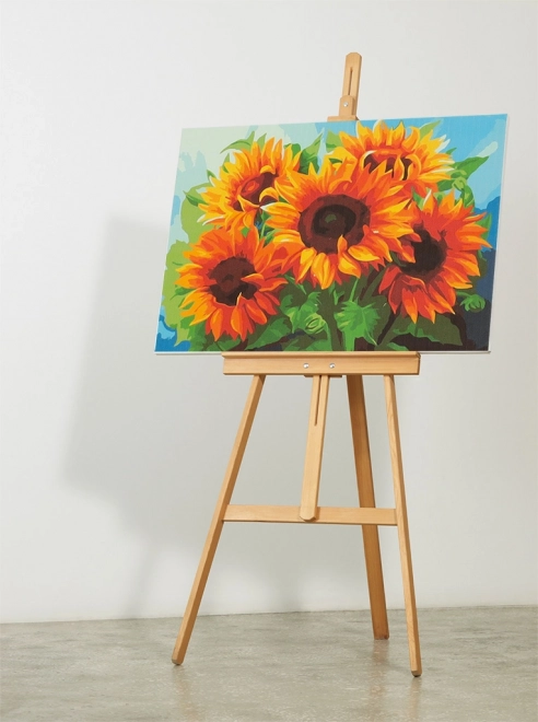 Pictură pe numere Floarea Soarelui 50x40cm