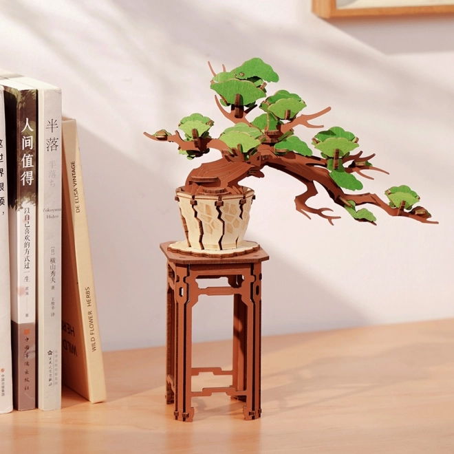 Puzzle 3D din lemn bonsai pin
