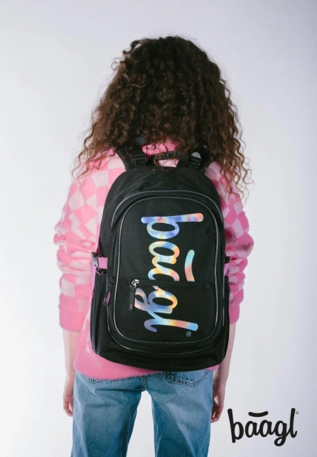 BAAGL SET 3 Core Metallic Holo: rucsac, penar, săculeț
