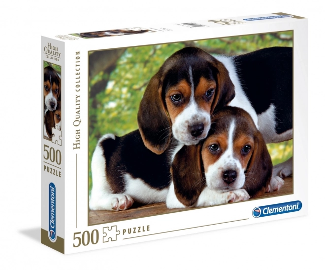 Puzzle Clementoni 500 de piese cu Cățeluși