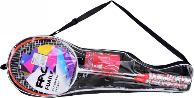 Set complet de badminton cu rachete și fluturași în husă