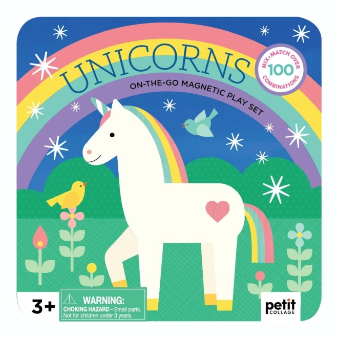 Set de joc magnetic cu unicorni Petit Collage