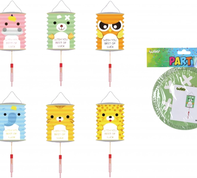 Lampion cilindru Animale 16 cm