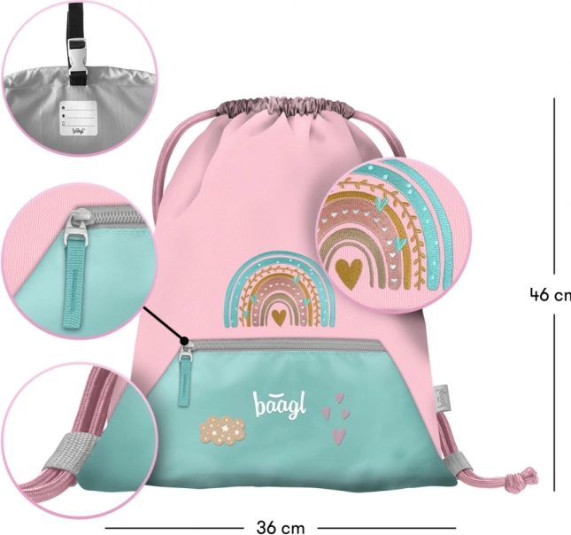 Set școlar BAAGL Zippy Duha roz