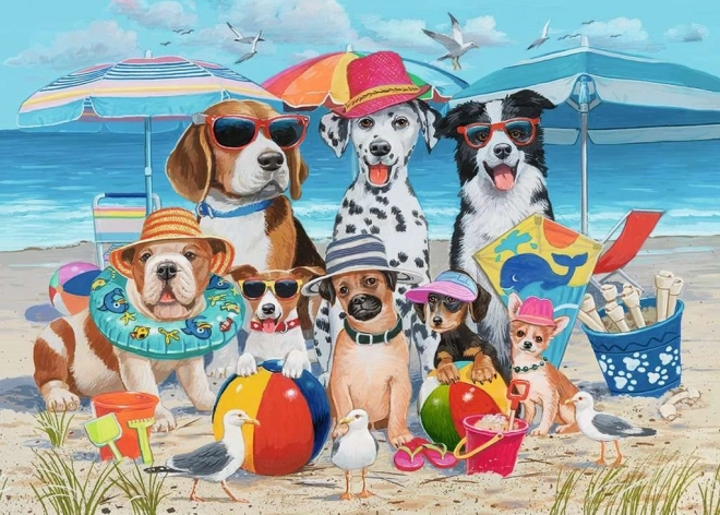 Puzzle prieteni animaliere pe plajă Ravensburger