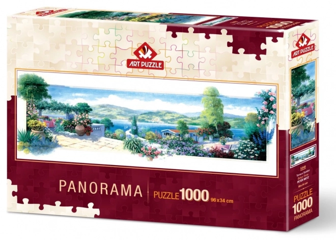 Puzzle panoramic Grădina pe terasă 1000 piese