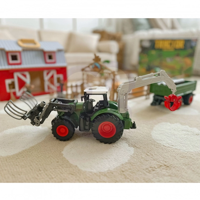 Set de utilaje agricole cu tractor Woopie