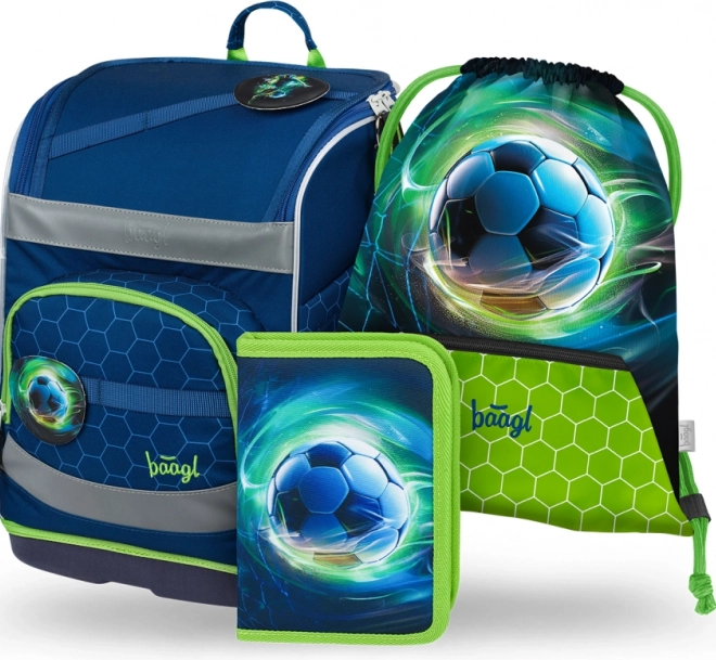 Set școlar Baagl Zippy Plus cu minge de fotbal