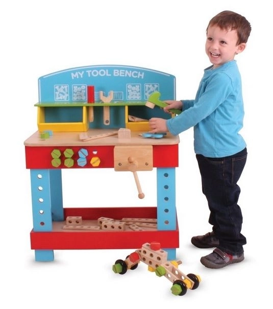 banc de lucru din lemn pentru copii de la Bigjigs Toys