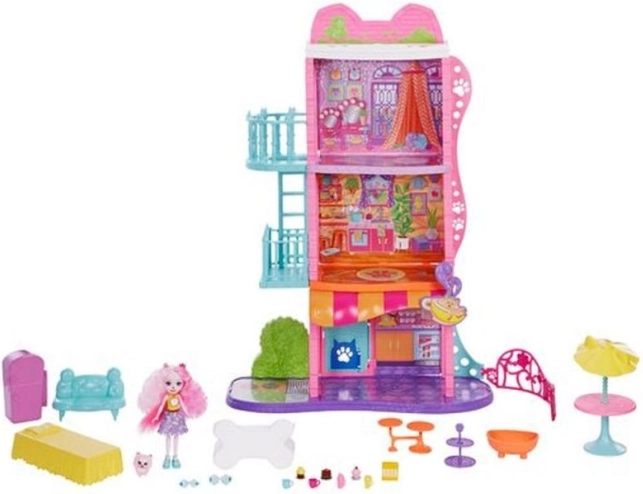 Enchantimals casă de oraș cu cafenea – set de joacă