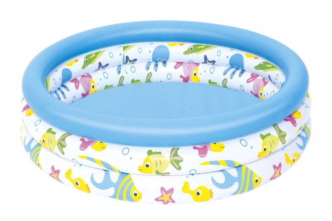 Piscină gonflabilă pentru copii cu motiv Peștișorul 102 cm Bestway
