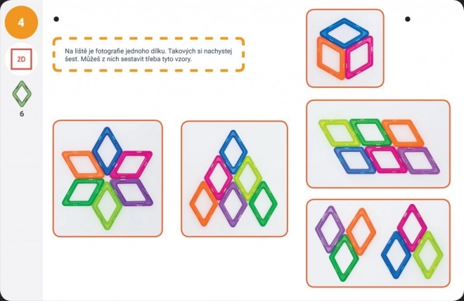 Magformers geometrie: Plan și spațiu - set 43 piese