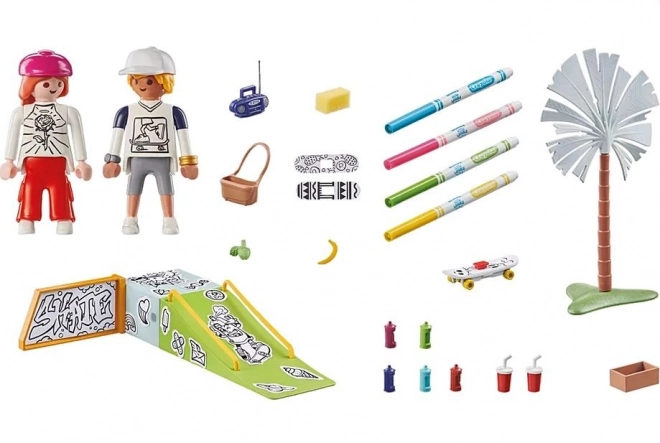 Set figurine playmobil Skatepark