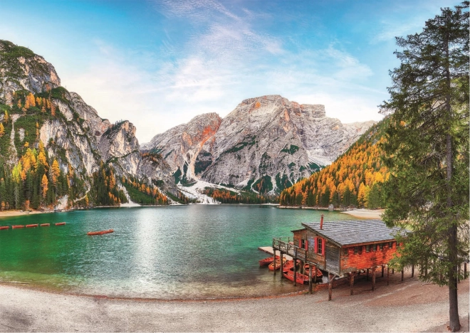 Puzzle Educa Peisaj Lacul Braies Toamna 3000 Piese