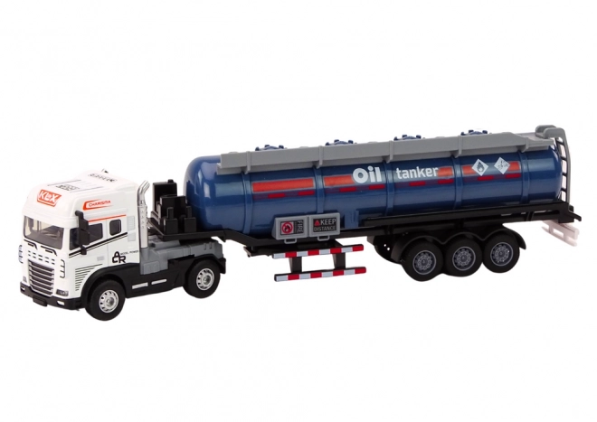 Cisternă cu combustibil camion TIR 1:24 cu sunete și lumini