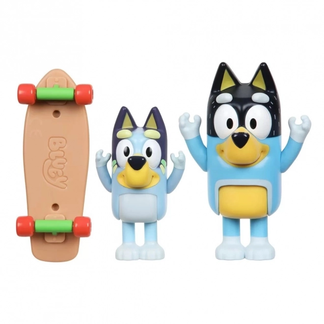 Bluey Figurină 2pak cu Skateboarding