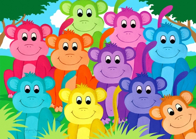 Puzzle Duhové maimuțe 1000 piese