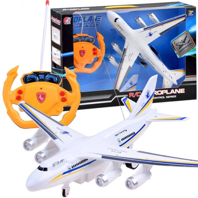 Avion pasager telecomandat RC cu lumini