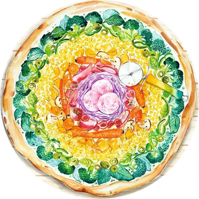 Puzzle Ravensburger 500 piese - Paleta culorilor Pizza